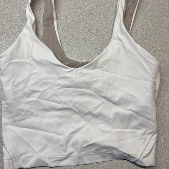 Women’s Lululemon Align Cropped Tank Top in white size 4 - Picture 2 of 3